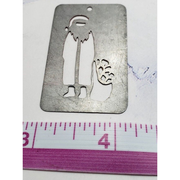 Country Stencils Tin Stencil Santa Mini Plate for Painting 1986 Christmas - Picture 3 of 3